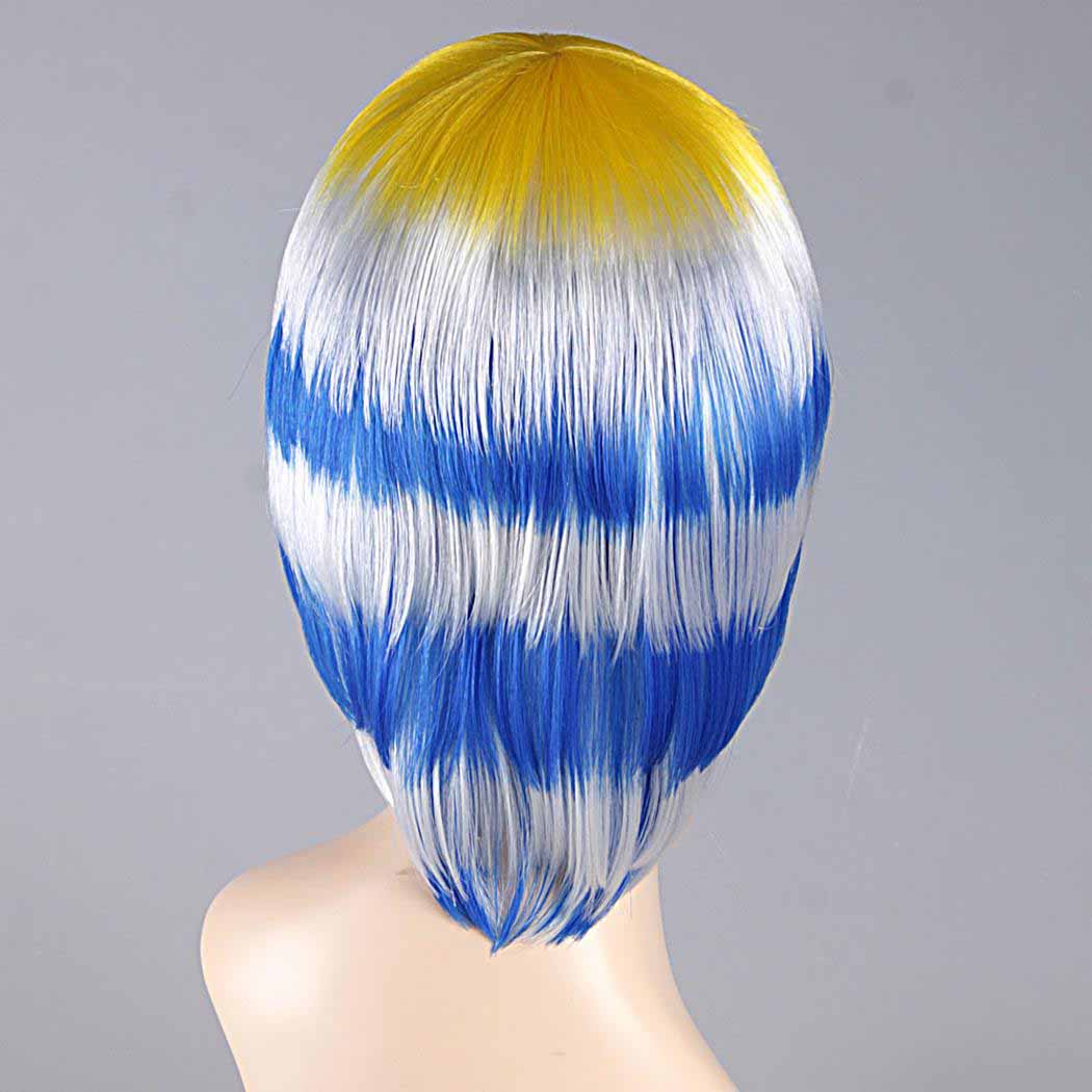 flagwigs, football wigs, fan wigs, afro wigs, mullet wigs, bob wigs, euro wigs,  premier league wigs,Uruguay Bob Wig 