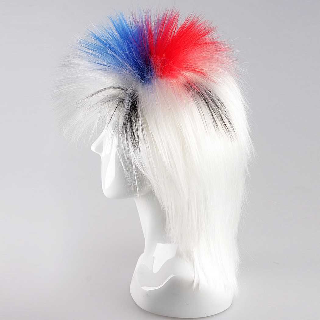 flagwigs, football wigs, fan wigs, afro wigs, mullet wigs, bob wigs, euro wigs,  premier league wigs,South Korea Mullet Wig