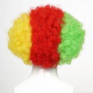 flagwigs, football wigs, fan wigs, afro wigs, mullet wigs, bob wigs, euro wigs,  premier league wigs,Cameroon Afro Wig 