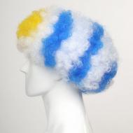 flagwigs, football wigs, fan wigs, afro wigs, mullet wigs, bob wigs, euro wigs,  premier league wigs,Uruguay Afro Wig 